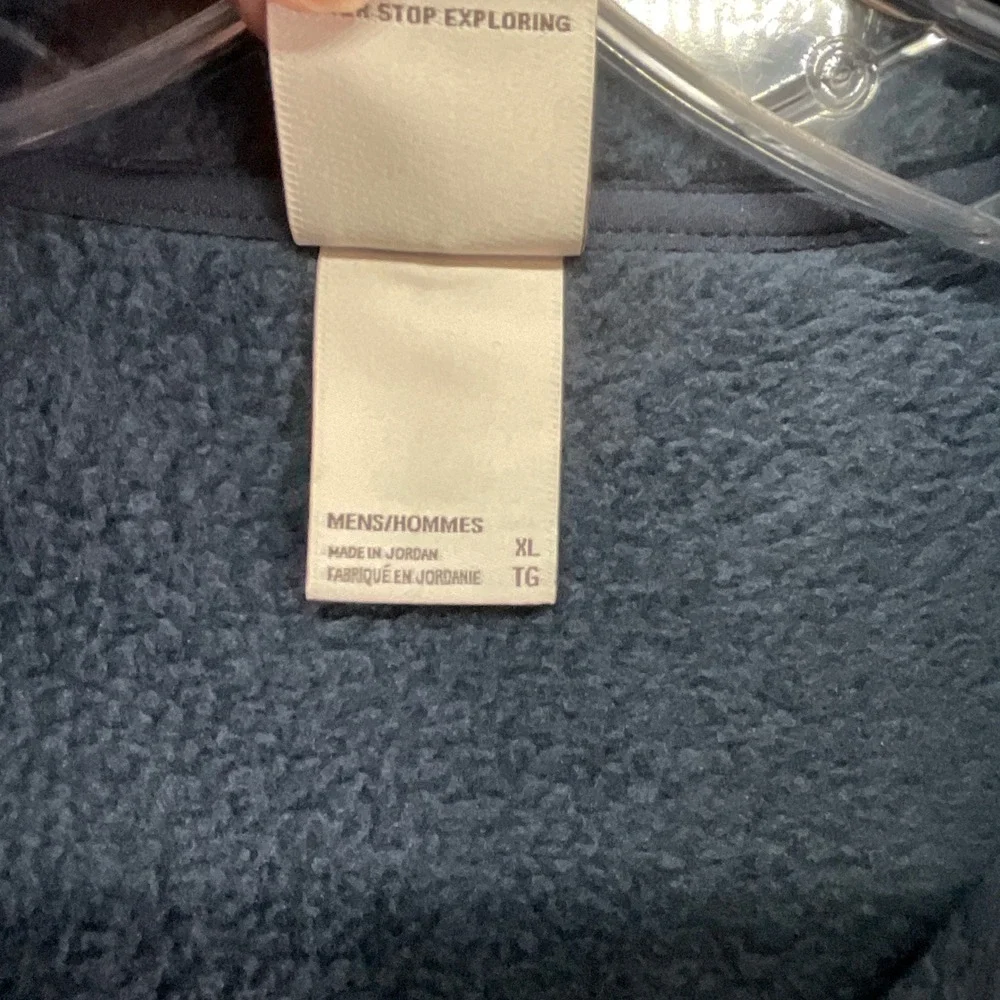The North Face Sweater Fleece Vest Mens XL Blue New Urban Navy Embroidered Zip